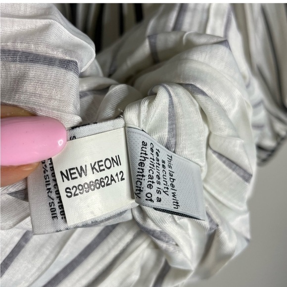 Diane von Furstenberg New Keoni White Accordion Pleated Blouse 8 - Picture 7 of 7